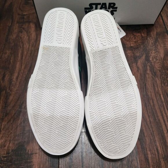 Ground Up Star Wars Slip On Sneakers Mens 10 Black Mandalorian Grogu - Picture 5 of 7
